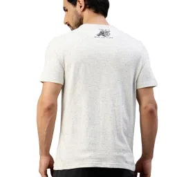 Royal Enfield Military Pride Ecru Regular Fit Printed Crew T-Shirt image 2