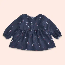 Pantaloons Baby Blue Cotton Printed Full Sleeves Top image 2