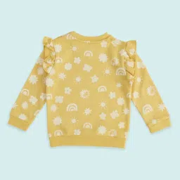 Pantaloons Baby Mustard Cotton Printed Full Sleeves Sweatshirt image 2
