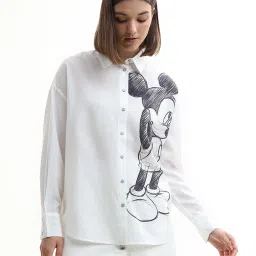 Only White & Black Printed Shirt image 2