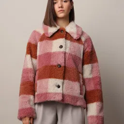 Only Pink & Brown Checks Jacket image 2