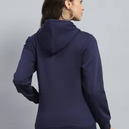 Monte Carlo Blue Cotton Blend Solid Full Sleeve Sweatshirt image 2