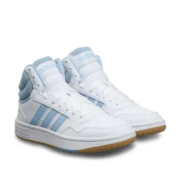 Adidas Women's HOOPS 3.0 MID White Basketball Shoes image 2