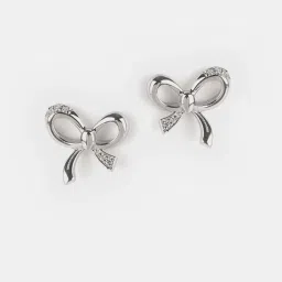 Shaya 92.5 Sterling Silver Take A Bow Earrings for Women image 2