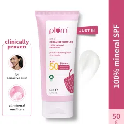 Plum Oat & Ceramide Complex 100% Mineral Sunscreen SPF 50 PA+++ - 50 gm image 2