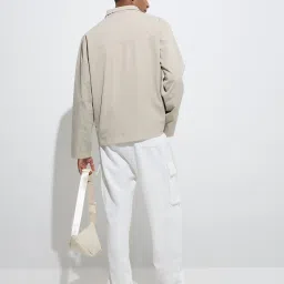 studiofit men Studiofit by Westside Beige Solid Relaxed-Fit Jacket image 2