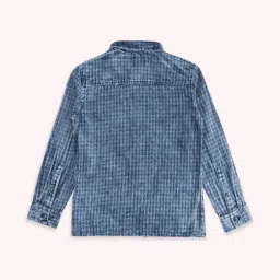 Pantaloons Junior Blue Cotton Chequered Full Sleeves Shirt image 2