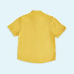 Pantaloons Junior Mustard Cotton Regular Fit Shirt image 2