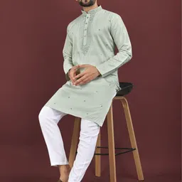 akshat creation Sequence Embrodery Kurta Pajama set image 2