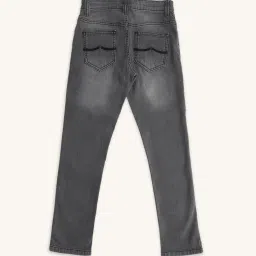 Pantaloons Junior Grey Cotton Tapered Fit Jeans image 2