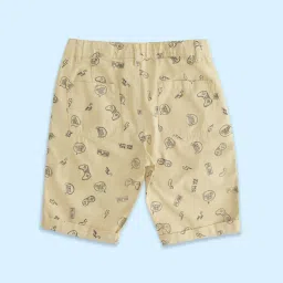 Pantaloons Junior Beige Cotton Printed Shorts image 2