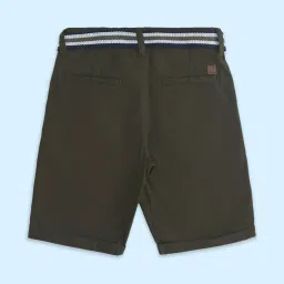 Pantaloons Junior Olive Cotton Regular Fit Shorts image 2