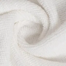 fabindia home Fabindia White & Blue Cotton Embroidery Hand Towel - Set of 1 image 5