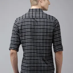 The Bear House Blue & Grey Slim Fit Check Cotton Shirt image 2