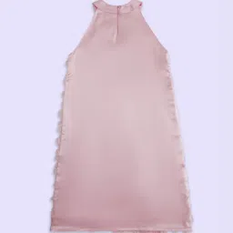 Pantaloons Junior Pink Cotton Applique Dress image 2