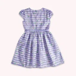 Pantaloons Junior Lavender Cotton Floral Print Dress image 2