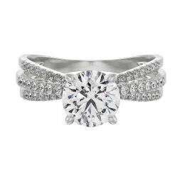 Emori 14k White Gold & Diamond Forever Sparkling Ring image 2