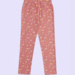 Pantaloons Junior Coral Cotton Floral Print Jeggings image 2