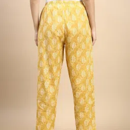 Kryptic Yellow & Light Green Cotton Relaxed Fit Printed Lounge Pants - Pack of 2 image 2