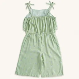 Pantaloons Junior Green Cotton Printed Jumpsuit image 2