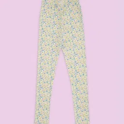 Pantaloons Junior Yellow & Blue Printed Leggings image 2