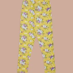 Pantaloons Junior Yellow & Blue Floral Print Leggings (Pack of 2) image 2