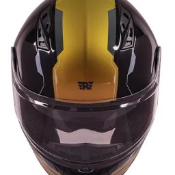 Royal Enfield Black Hard Polycarbonate Plastic Lightwing Ride More 1901 Full Face Helmet-picture-4