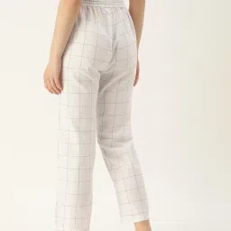 Kryptic White & Maroon Cotton Relaxed Fit Printed Lounge Pants - Pack of 2 image 2