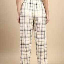 Kryptic Off White & White Cotton Relaxed Fit Printed Lounge Pants - Pack of 2 image 2