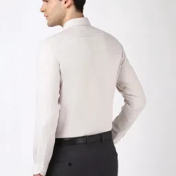 Peter England Beige Cotton Regular Fit Printed Shirt image 2