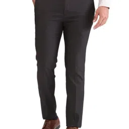 Park Avenue Brown Super Slim Fit Texture Trousers-picture-23