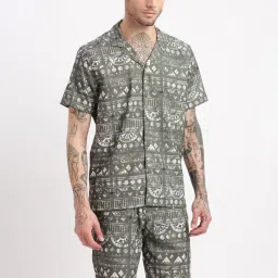 showoffff Showoff Green Slim Fit Printed Co-Ord Sets image 2