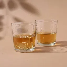 Wonderchef Transparent Crystal Modena Whiskey Tumbler 280 ml - Set of 6 image 2