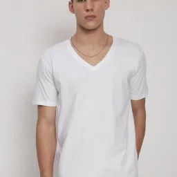 showoffff Showoff White Cotton Regular Fit T-Shirt image 2