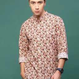 showoffff Showoff Brown Cotton Slim Fit Printed Shirt image 2