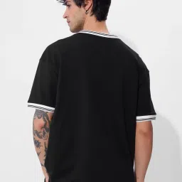 The Souled Store Black Cotton Oversized T-Shirts image 2