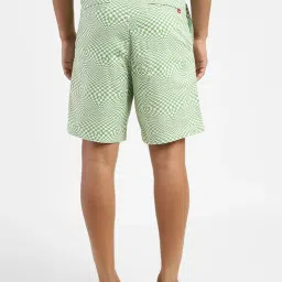 Levi's Green/White Cotton Regular Fit Printed Shorts image 2