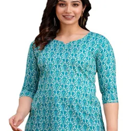 Fasnesio Floral Print Cotton Top-picture-37