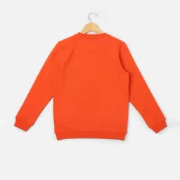 Allen Solly Boys Orange Printed Full Sleeves Sweatshirt image 2