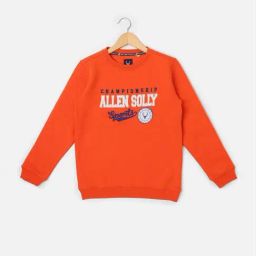 Allen Solly Boys Orange Printed Full Sleeves Sweatshirt-picture-43
