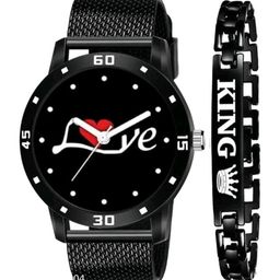 Miss Perfect Men 2 Printed Bracelet & Analog Watch Gift Set NPSF59-picture-1