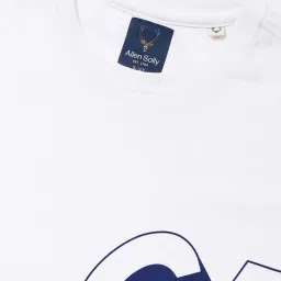 Allen Solly Boys White Cotton Printed T-Shirt image 3