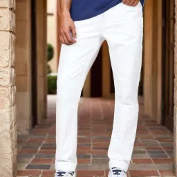 Lee Vintage Americana White Slim Fit Solid Jeans-picture-32