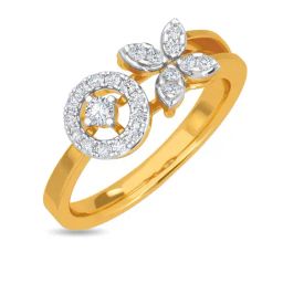 Kisna Diamond & Gold Jewellery Ryley 14k (585) Diamond & Gold Ring For Women-picture-9