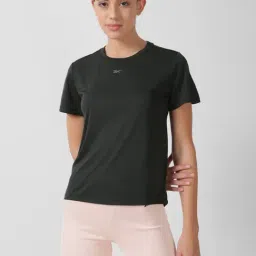 Reebok Black Logo Print Sports T-Shirt-image-50