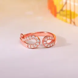 GIVA 925 Sterling Silver Rose Gold Ring for Women-image-97