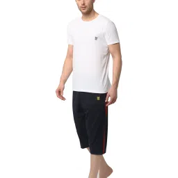 Vimal Jonney White & Navy T-Shirt & Capris image 3