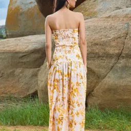 Pinacolada Yellow Regular Fit Printed Dress image 4