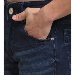 Cantabil Blue Regular Fit Lightly Washed Jeans image 4