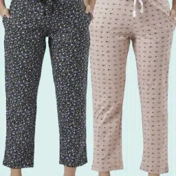 Dreamz by Pantaloons Peach Black Cotton Printed Pyjamas-picture-20